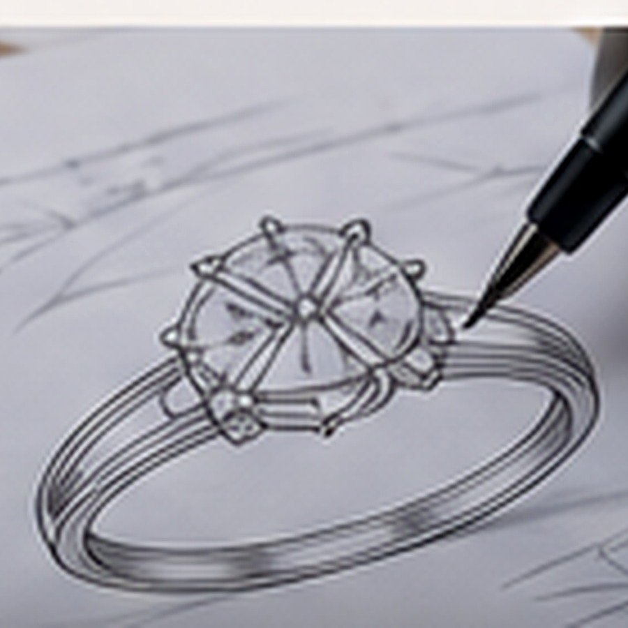 Bespoke jewellery sketch