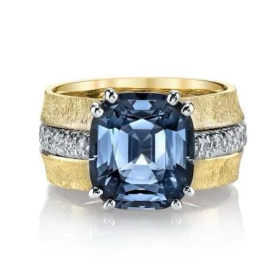Cushion-Cut Blue Sapphire Ring